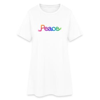 Lettrage de paix coloré en forme de flèche - Robe T-shirt Femme - blanc - Devant
