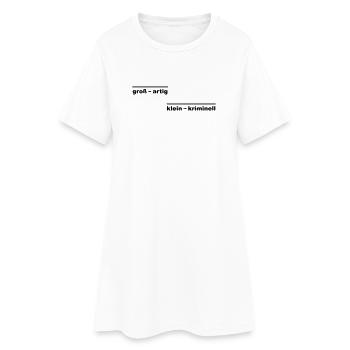 grand - Robe T-shirt Femme - blanc - Devant