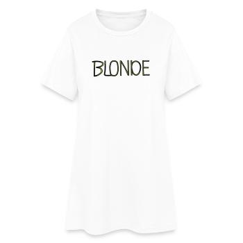 Blonde - Frauen T-Shirt-Kleid - Weiß - Vorne