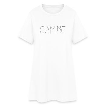 Gamine - Idée cadeau original femme - Robe T-shirt Femme - blanc - Devant