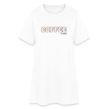 Kaffee Mom - Frauen T-Shirt-Kleid - Weiß - Vorne