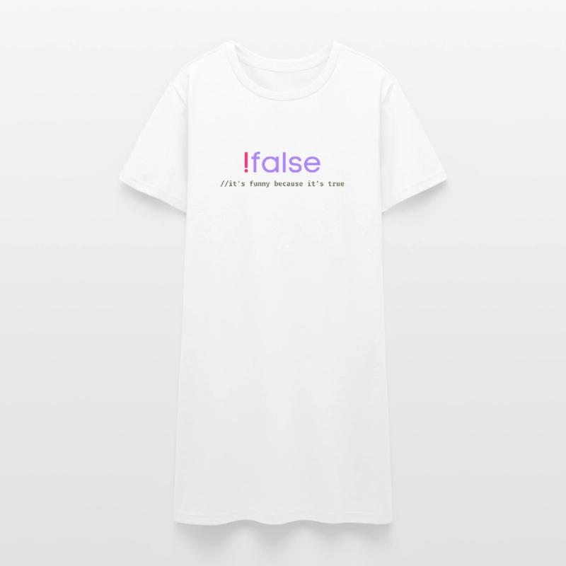 Ifalse Funny Coder Programming Pun Women’s T-Shirt Dress