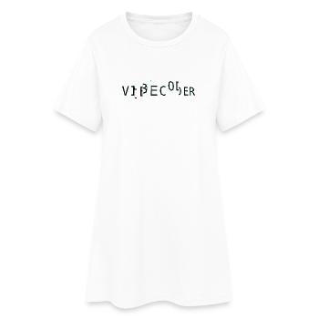 vibecoder_mono Glitch - Frauen T-Shirt-Kleid - Weiß - Vorne