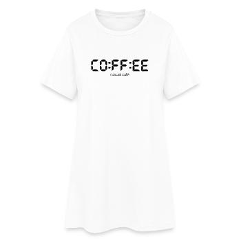 Coffee Time Minimalistischer Vintage-Kaffeeliebhaber - Frauen T-Shirt-Kleid - Weiß - Vorne