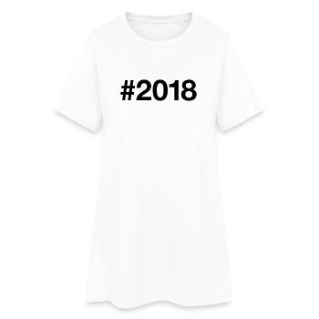 8e anniversaire du millésime 2018 - Robe T-shirt Femme - blanc - Devant