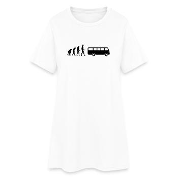 Bus / Busfahrer / Arbeit / Job - Frauen T-Shirt-Kleid - Weiß - Vorne