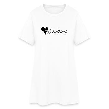 stolzes Schulkind schwarz - Frauen T-Shirt-Kleid - Weiß - Vorne