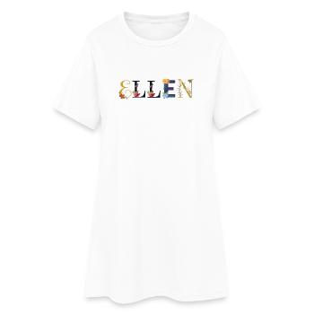 NOM ELLEN DÉCORÉ DE FLEURS - Robe T-shirt Femme - blanc - Devant