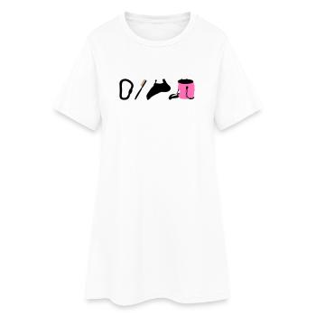 Logo d’escalade Emblème de bloc Chaussures d’escalade Brosse - Robe T-shirt Femme - blanc - Devant