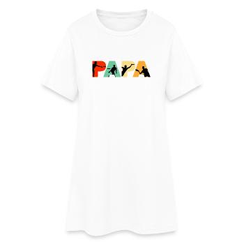 Papa Frisbee Player Ultimate Flying Disc Dad - Robe T-shirt Femme - blanc - Devant