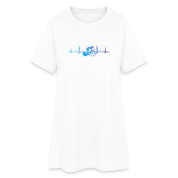 Modernes Roadbike Artwork - Frauen T-Shirt-Kleid - Weiß - Vorne