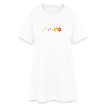 Amour des joueurs - Robe T-shirt Femme - blanc - Devant