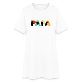 Don des forces de l’ordre pour l’agent de police de Papa Sheriff - Robe T-shirt Femme - blanc - Devant