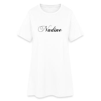 nadine_name - Frauen T-Shirt-Kleid - Weiß - Vorne