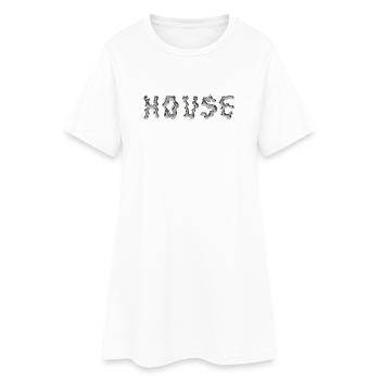 House Rave outfit - chrome top house music - Women’s T-Shirt Dress - white - Front