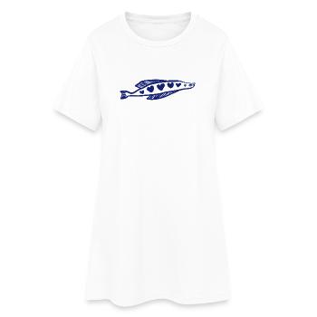 HEART FISH - Women’s T-Shirt Dress - white - Front