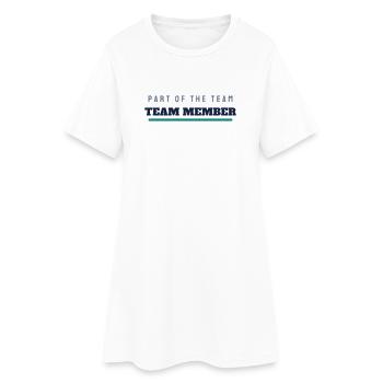Lettrage des membres de l’équipe - Membre de l’équipe - Robe T-shirt Femme - blanc - Devant