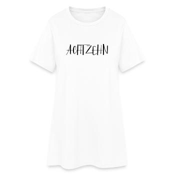 18 achtzehn 18. Geburtstag Geschenk Volljährigkeit - Frauen T-Shirt-Kleid - Weiß - Vorne