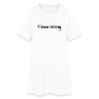 Verzärtelnd - Frauen T-Shirt-Kleid - Weiß - Vorne