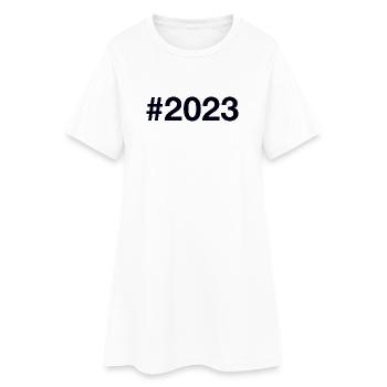 2023 Hashtag 3e anniversaire 3 ans - Robe T-shirt Femme - blanc - Devant