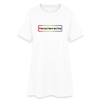 Regenbogen Menschenrechte - Frauen T-Shirt-Kleid - Weiß - Vorne