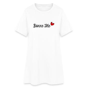 MAMA. MUTTERTAG. HERZ. ALLES GUTE ZUM GEBURTSTAG - Frauen T-Shirt-Kleid - Weiß - Vorne