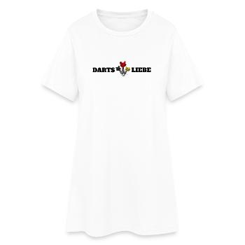 Darts ist Liebe - Frauen T-Shirt-Kleid - Weiß - Vorne