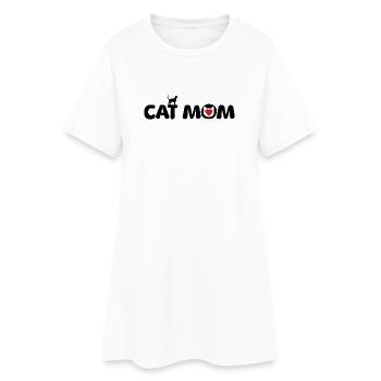 Chats Maman Kitty Chat Chat Chat Amour - Robe T-shirt Femme - blanc - Devant