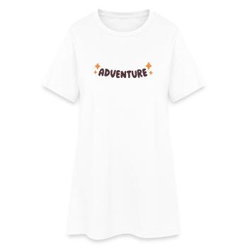 Round and Orange Stars Adventure - Women’s T-Shirt Dress - white - Front