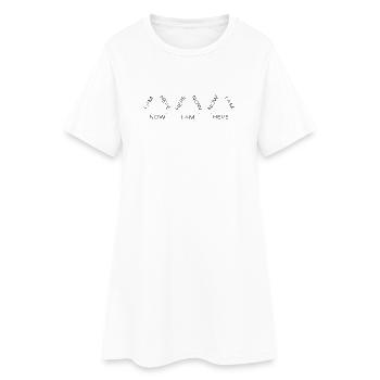 now i am here #3 - Frauen T-Shirt-Kleid - Weiß - Vorne