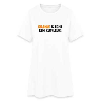Oranje is echt een Kutkleur - Nederland - Niederla - Frauen T-Shirt-Kleid - Weiß - Vorne