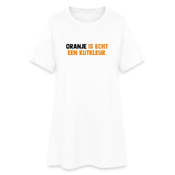 Oranje is echt een Kutkleur - Nederland - Niederla - Frauen T-Shirt-Kleid - Weiß - Vorne