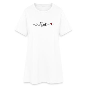 mindful cute design with a heart - Women’s T-Shirt Dress - white - Front