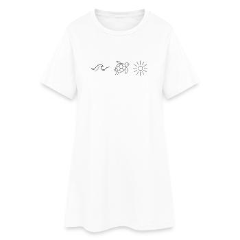 L’art marin comme motif - Robe T-shirt Femme - blanc - Devant