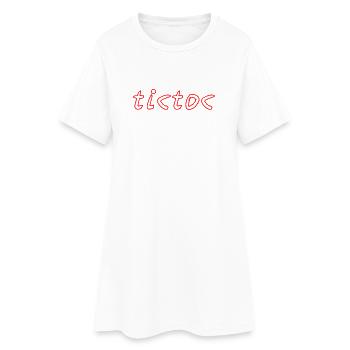 tictoc - Frauen T-Shirt-Kleid - Weiß - Vorne