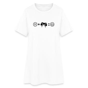 Le jeu vidéo vous rend heureux - Robe T-shirt Femme - blanc - Devant