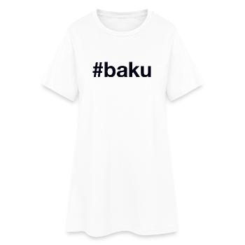 Bakou, Azerbaïdjan Aserbaïdjan, - Robe T-shirt Femme - blanc - Devant