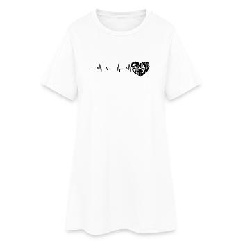 Herz_Camper - Robe T-shirt Femme - blanc - Devant
