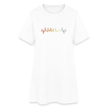 Palpitations vintage de cœur d’amour de ballet - Robe T-shirt Femme - blanc - Devant