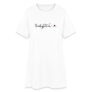 Baby-sitter - Robe T-shirt Femme - blanc - Devant