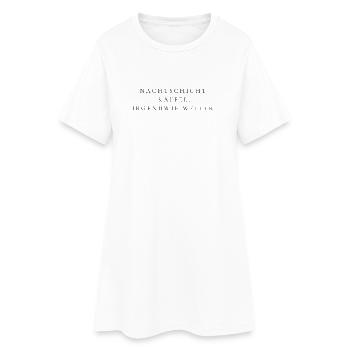 Nachtschicht Kaffee Shirt – Pflegekraft – Geschenk - Frauen T-Shirt-Kleid - Weiß - Vorne