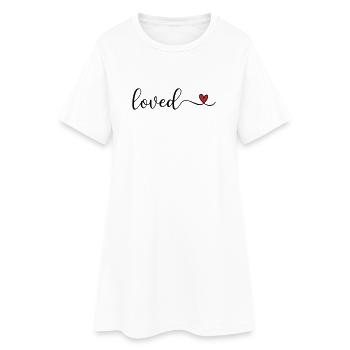 aimé - Robe T-shirt Femme - blanc - Devant