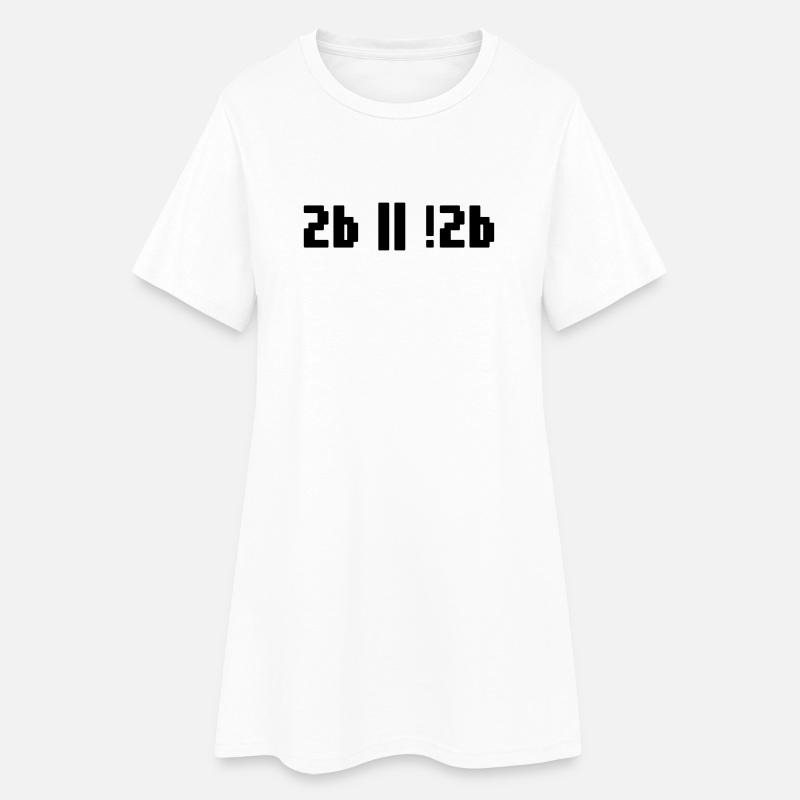 2b or not 2b – Shakespeare Hamlet Programmierer - Frauen T-Shirt-Kleid - Weiß