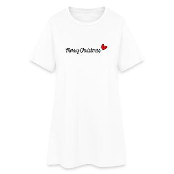 MERRY CHRISTMAS. NOËL. JOYEUX NOËL. NOUVEL AN. - Robe T-shirt Femme - blanc - Devant