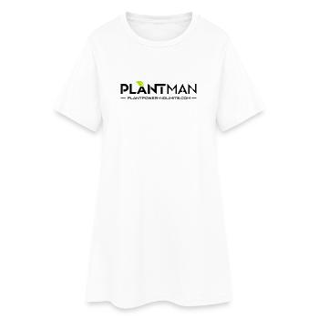 Plant Man | PlantPower-NoLimits - Frauen T-Shirt-Kleid - Weiß - Vorne