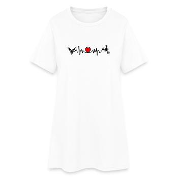 Herzfrequenz Cardio Steinbock Skorpion - Frauen T-Shirt-Kleid - Weiß - Vorne