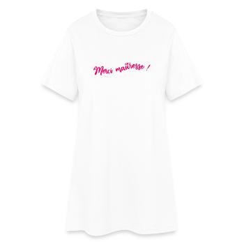 GELIEBTE. VIELEN DANK. DANKE HERRIN - Frauen T-Shirt-Kleid - Weiß - Vorne