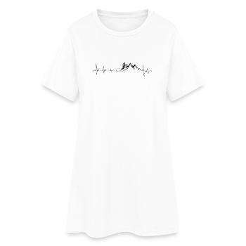 Lebendige Natur Berg Illustration - Frauen T-Shirt-Kleid - Weiß - Vorne