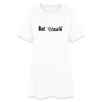 Got Weed Black by Falsches Design - Frauen T-Shirt-Kleid - Weiß - Vorne