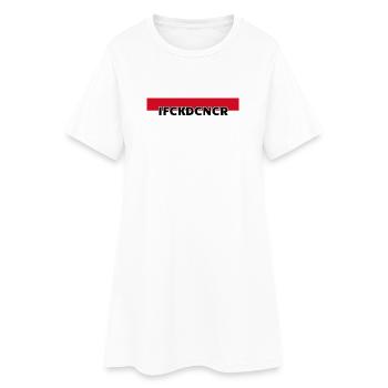 I FUCKED CANCER - Breast Ring - Women’s T-Shirt Dress - white - Front